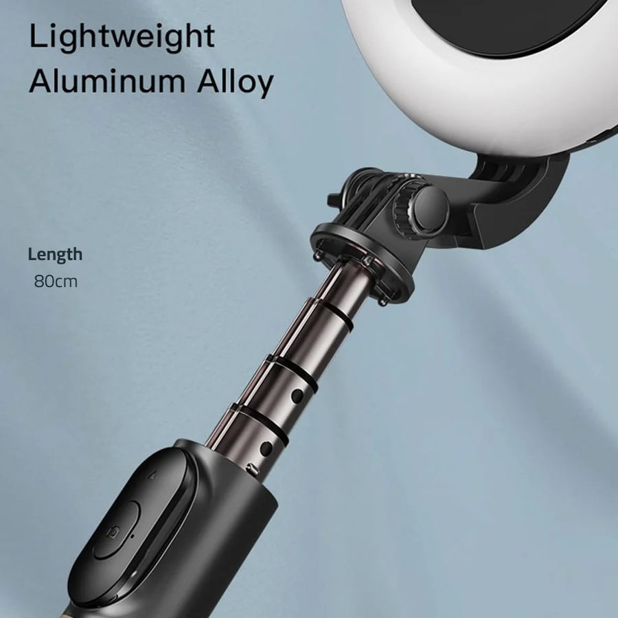 WIRELESS RING LIGHT SELFIE STICK - YESIDO SF12