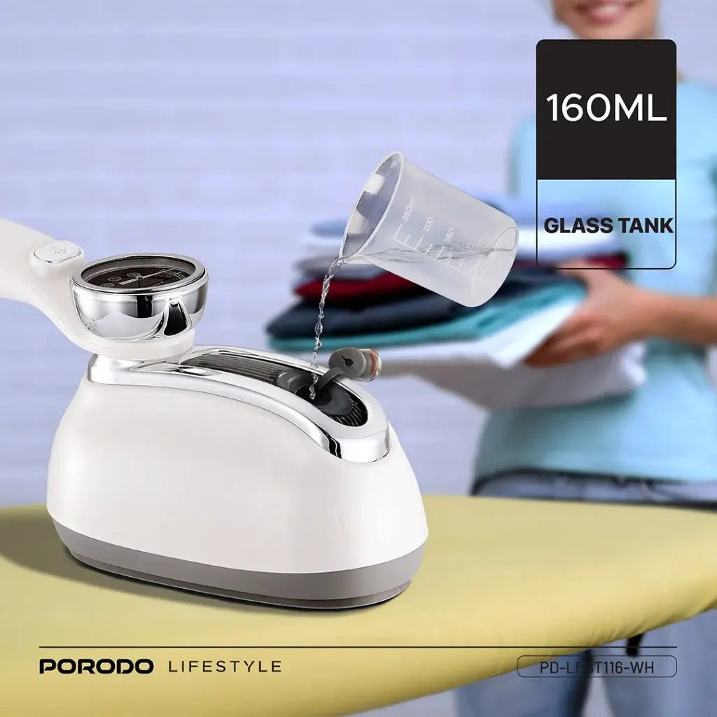 Porodo Lifestyle Retro Thermometer Steam & Heat Iron - White 9919