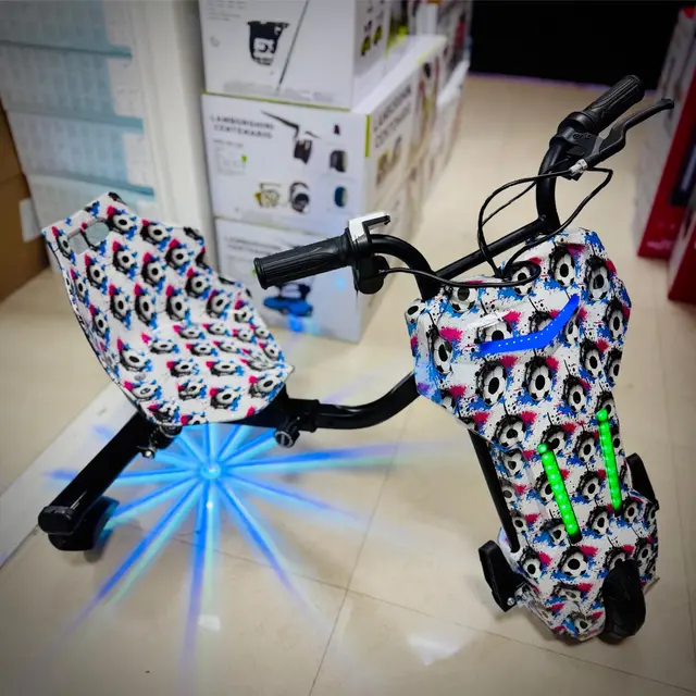 سكوتر دريفت كهربائي 24 واط مع إضاءة ملونة، بوق، بلوتوث