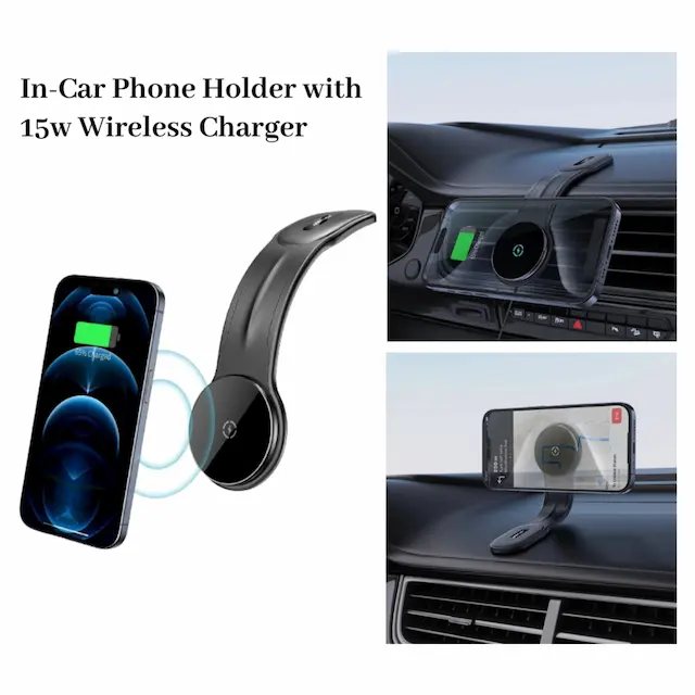 حامل هاتف مع شاحن لاسلكي بقوة 15 وات للسيارة - ACEFAST D21
