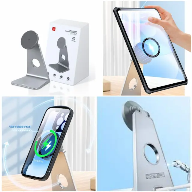 WIRELESS CHARGER L-SHAPED STAND FOR TABLET & PHONE - XUNDD XDHO-026