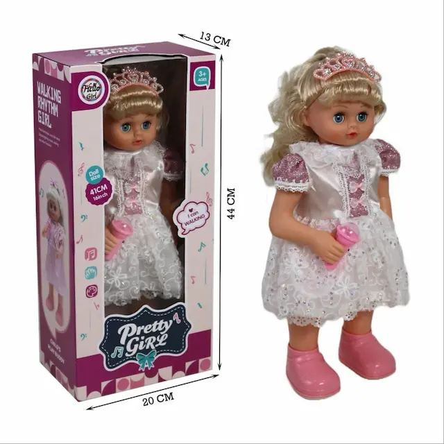 WALKING RHYTHM GIRL WITH MIC, FLASHING LIGHT & SINGING SONG NO.2525A