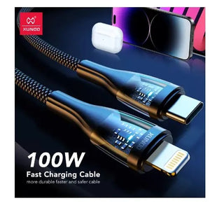 كابل نايلون من النوع C إلى لايتنينج بطول 2 متر - XUNDDDC-020