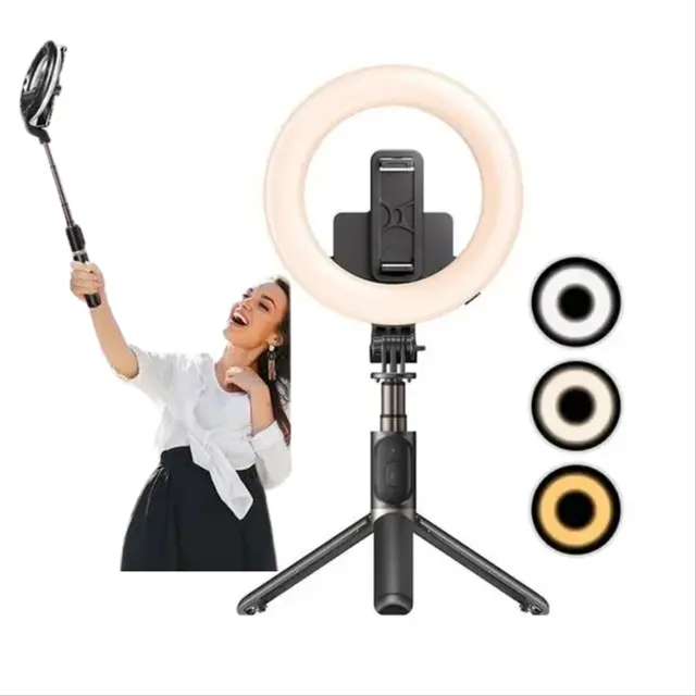 WIRELESS RING LIGHT SELFIE STICK - YESIDO SF12
