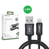 CABLE FOR IPHONE,IPAD,IPOD USB-A TO LIGHTNING 1.8M NYLON - ACEFAST C4-02