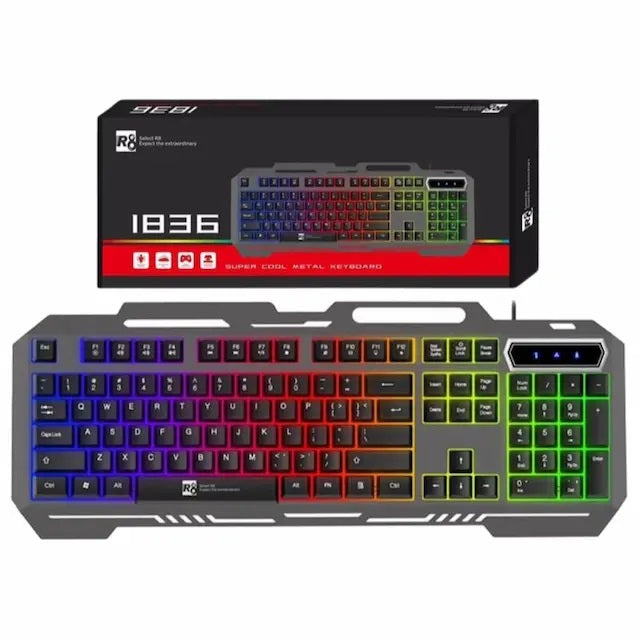 SUPER COOL METAL GAMING KEYBOARD - R8 1836