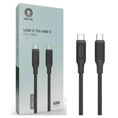 USB-C TO USB-C BRAIDED CABLE 1M-GREEN LION PD60