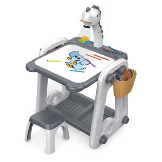 طاولة رسم مع جهاز عرض رقم YM2210 باللون الرمادي