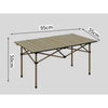 Foldable Table For Camping - Black/ Beige