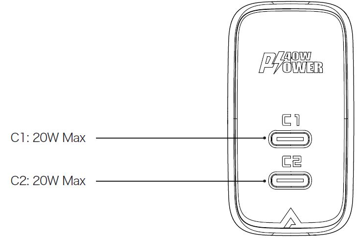 FAST CHARGER.40W WITH C TO C CABLE 1M-ACEFAST 12103
