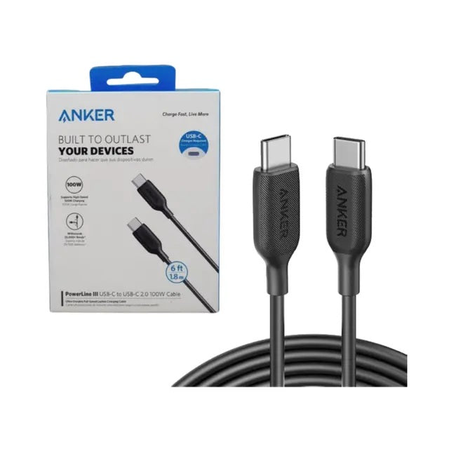 ANKER POWERLINE III USB-C 2.0 CABLE - 6 FT