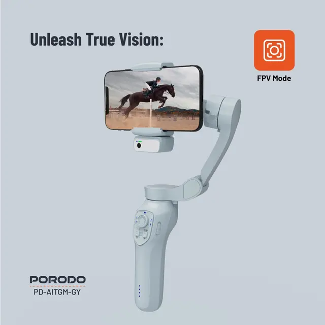 جهاز تعقب بورودو AI Gimbal P7C Pro Plus - رمادي 