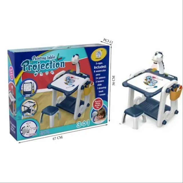 طاولة رسم مع جهاز عرض رقم YM2210 باللون الرمادي