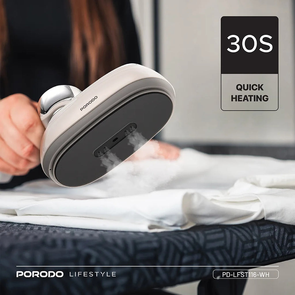 Porodo Lifestyle Retro Thermometer Steam & Heat Iron - White 9919