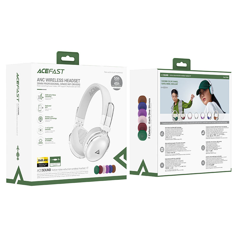 Active Noise Cancelling Bluetooth Headset - ACEFAST H7