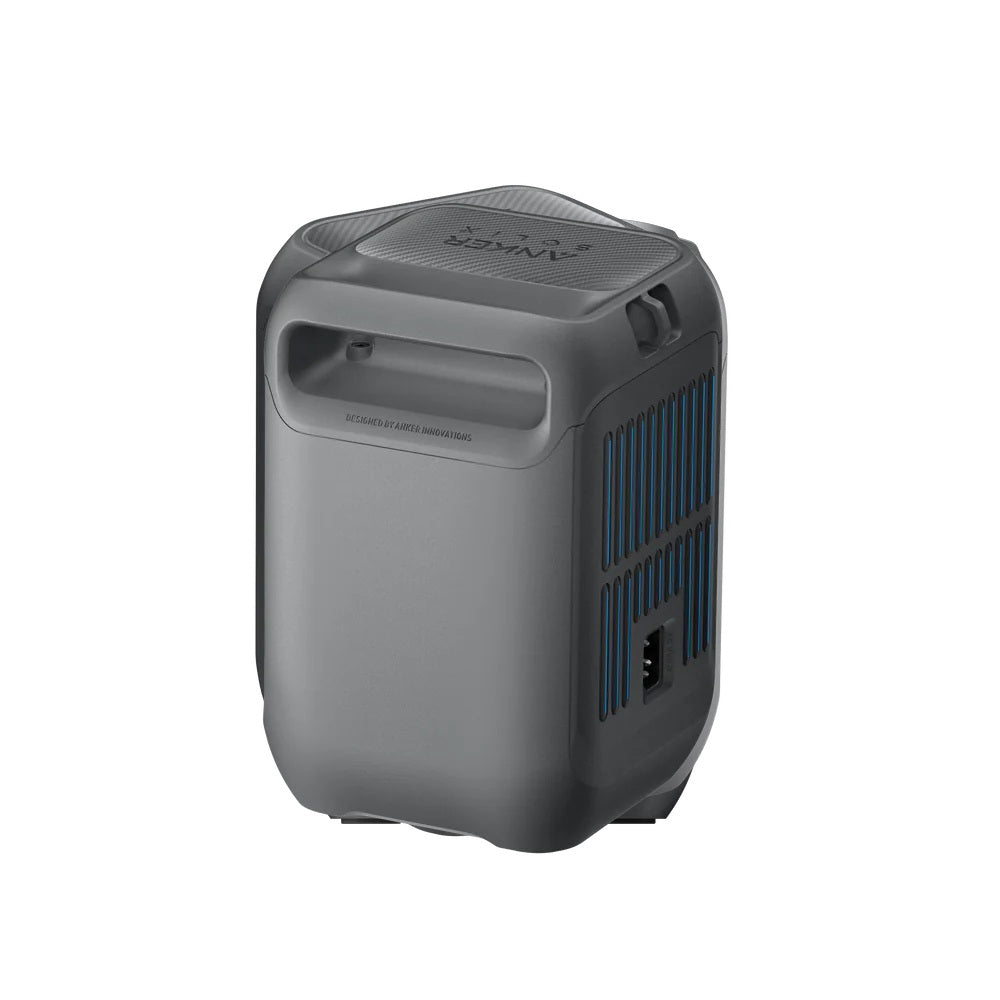 A person carrying the compact Anker C300 DC using the optional shoulder strap.