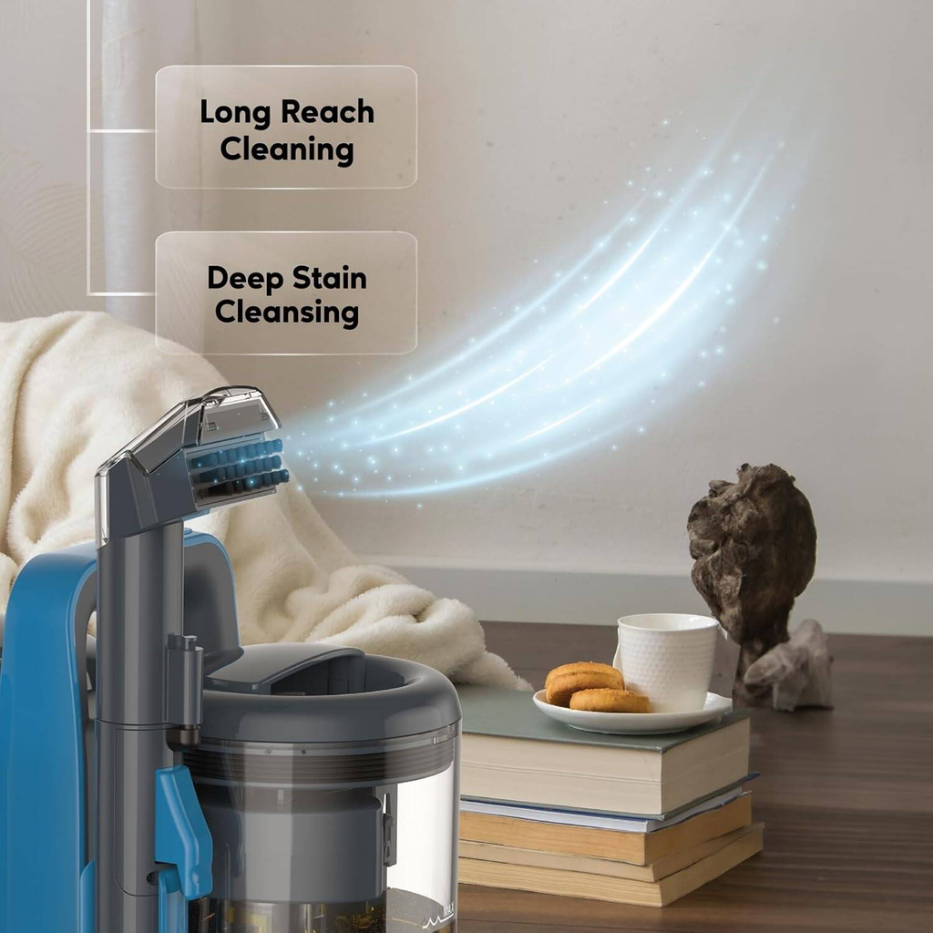 Compact and lightweight Green Lion carpet cleaner removing deep carpet stains