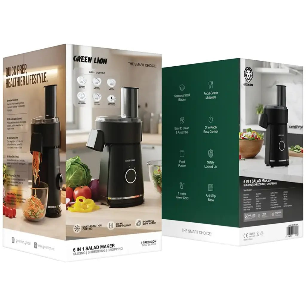 200W motor kitchen slicer and shredder with 900mL bowl.	قطاعة ومبشرة مطبخ بمحرك 200 واط ووعاء سعة 900 مل.