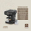 LePresso espresso machine with 15-bar pump and cup warmer.