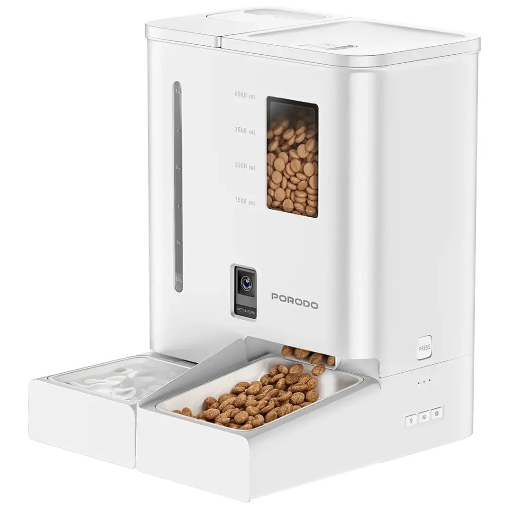 Bordeaux Pet Met automatic pet feeder with HD camera and Wi-Fi.	جهاز بوردو بت ميت لتغذية الحيوانات الأليفة تلقائياً مع كاميرا HD وواي فاي.