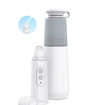 Moxedo portable hygiene bidet sprayer with 270ml water bottle.	شطاف موديكسو المحمول للنظافة الشخصية مع زجاجة ماء سعة 270 مل.