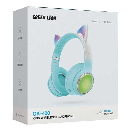 Kids Wireless Head Phone - Green Lion GK-400