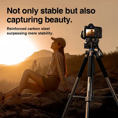 1-Rtako VT-860S, Remote Control, 170cm Carbon Steel Photography Tripods For Camera And Mobiles