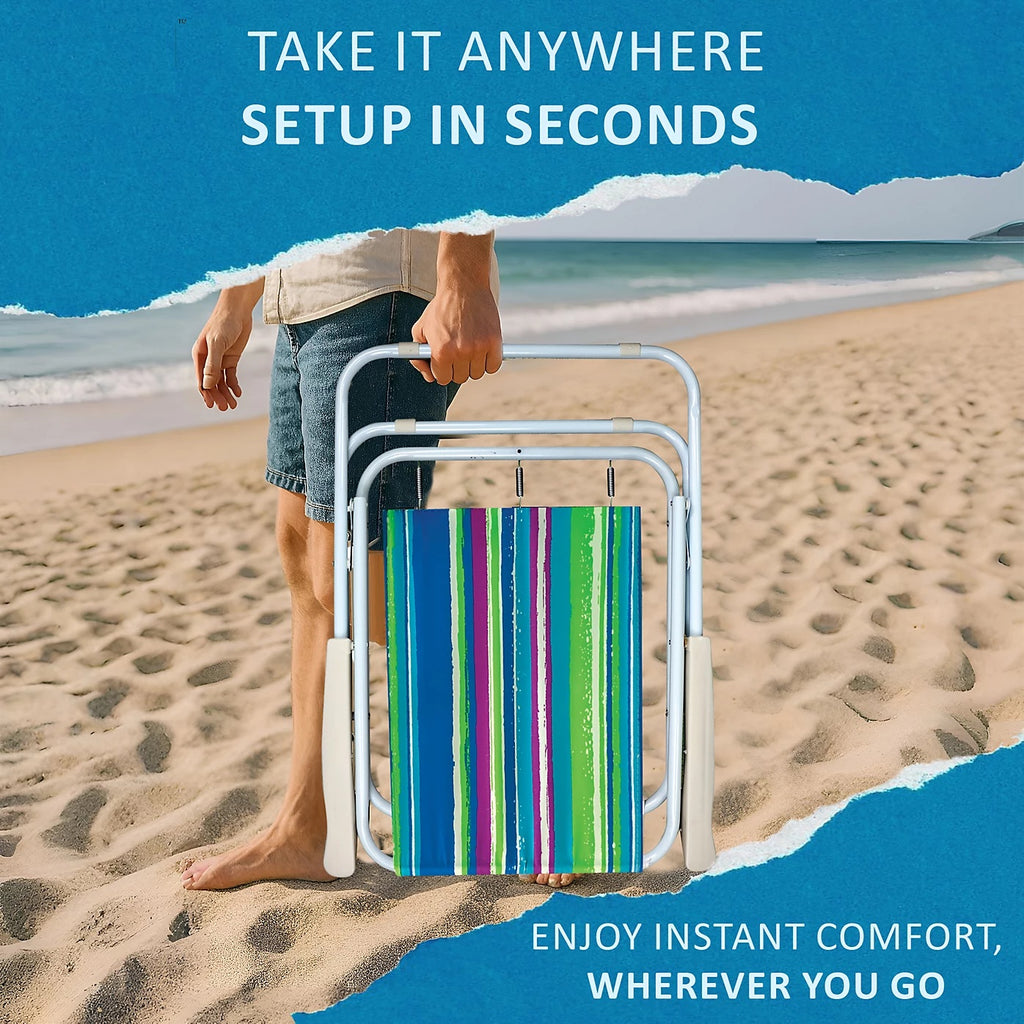 Compact folding chair easy to carry for fishing and camping trips