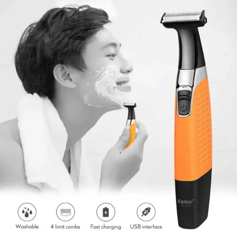 Man Trimmer (Adheres to the skin for close trimming) - Kemei km-1910