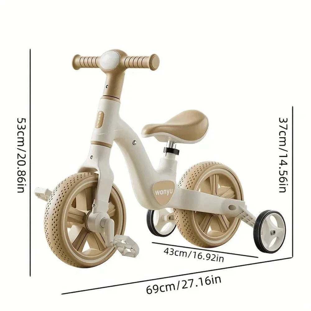 NNEOBA Kids Balance Trike with Training Wheels (2-in-1)