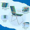 Portable picnic chair with breathable 600D polyester fabric