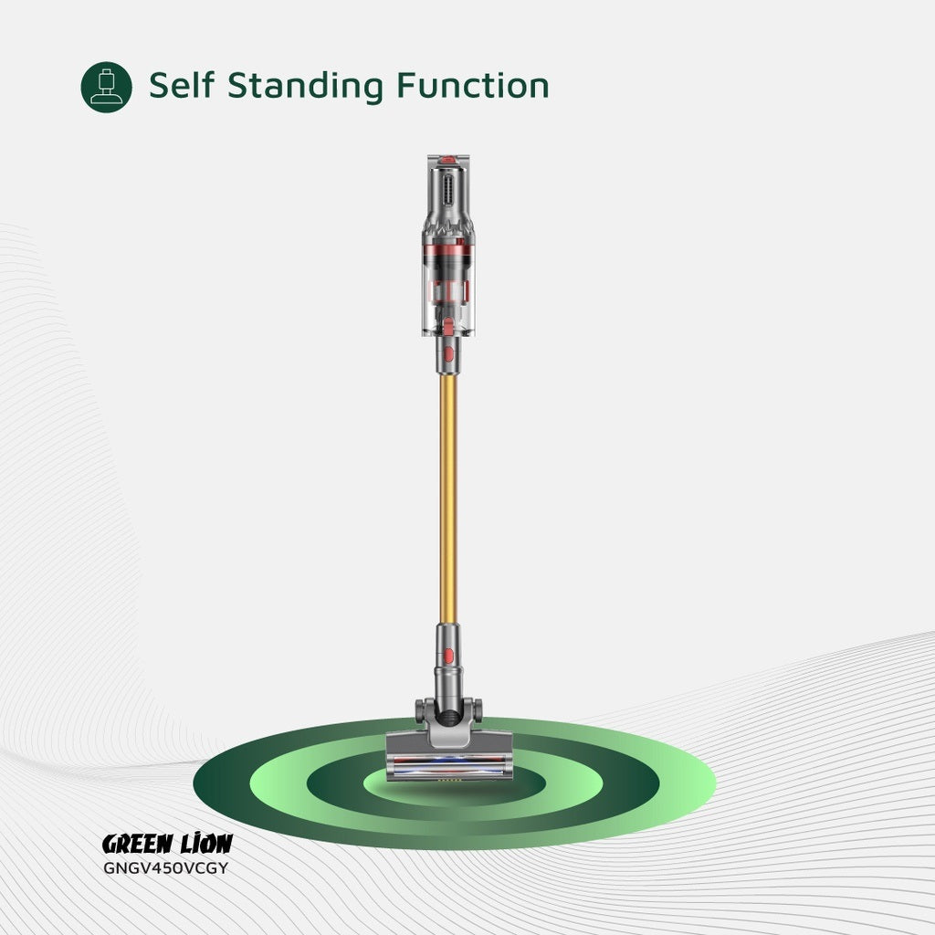 Green Lion GV-450 Cordless Vacuum Cleaner - Gray & Gold
