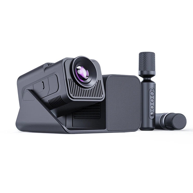 HY360KTV is a multi-functional KTV projector with microphone 1080p HD projection home theater microphone