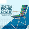 Outdoor folding chair suitable for camping, beach, and garden use
