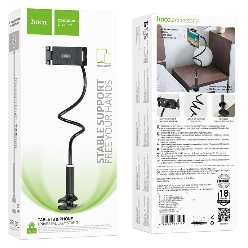 Hoco HD10 Universal Lazy Stand – Adjustable Holder for Phones & Tablets
