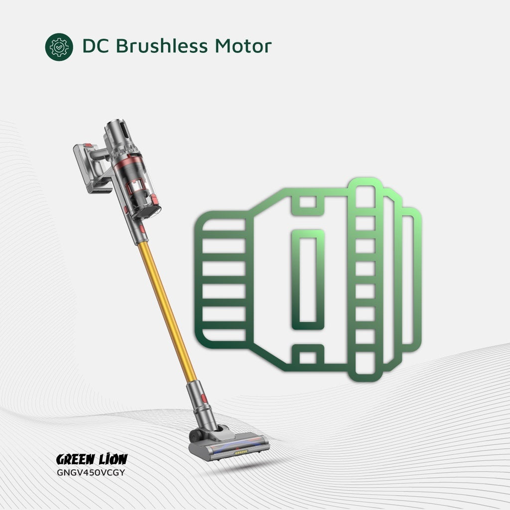 Green Lion GV-450 Cordless Vacuum Cleaner - Gray & Gold